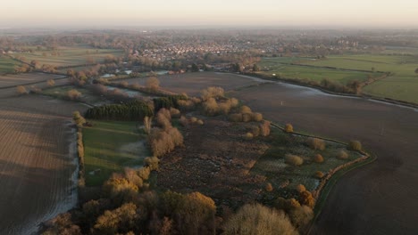 Warwickshire-Natural-Wild-Agricultural-Arable-Landscape-Kenilworth-UK-Aerial-View-Frost-Autumn-Winter