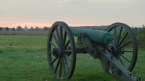 Cañón-De-La-Guerra-Civil-Americana-En-El-Parque-Militar-Nacional-De-Gettysburg