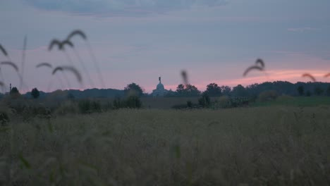 Campo-Matutino-Antes-Del-Amanecer-En-Gettysburg,-Pa