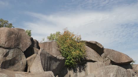 Schuss-Von-Devil&#39;s-Den-Boulders-Im-Gettysburg-National-Military-Park