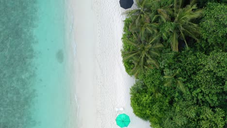 Aerial-View-from-one-of-the-beautiful-islands-beachs-of-Maldives