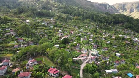 Aerial-footage-of-remote-village-in-Sagada,-Mountain-Province,-Philippines-using-DJI-Mini-2