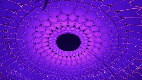 Laser-Video-projection-mapping-of-color-on-the-roof-of-Al-Wasl-Plaza-in-the-center-of-EXPO-Dubai-2020