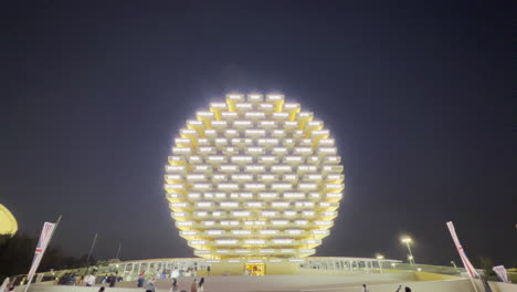 Wide-view-of-the-England-pavilion-where-people-write-meaningful-words-on-the-building