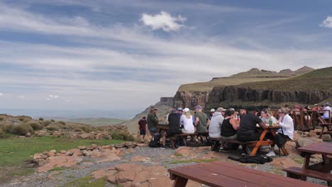 Tourists-dine-outside-at-Sani-Mountain-Lodge-in-highlands-of-Lesotho