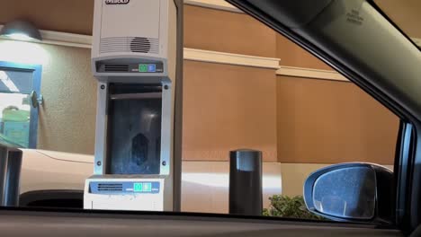 Contactless-Drive-Thru-Retail-Pharmacy-Dispensing-Medicine-To-Customer-In-Car