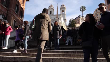 Roma,-Italia,-Paso-Español,-Día,-Gente,-Teniendo,-Un,-Foto,-Tomado