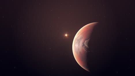 Sonnenbeleuchtung-Oberfläche-Des-Roten-Planeten-Mars