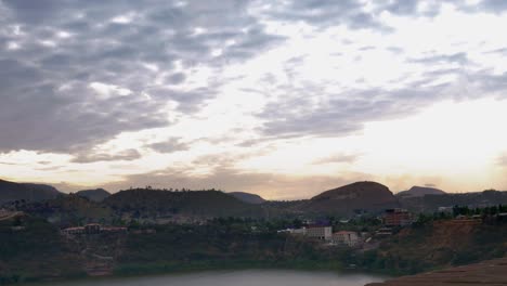 Zeitraffer-Der-Wolken-Auf-Dem-See-In-Bishoftu,-Äthiopien