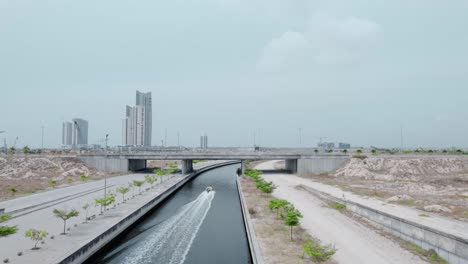 Eko-Atlantic-City,-Lagos,-Nigeria---December-17-2022:-Drone-view-of-Eko-Atlantic-City-in-Victoria-Island-Lagos