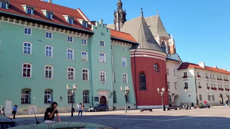 Krakauer-Blauer-Platz-In-Polen