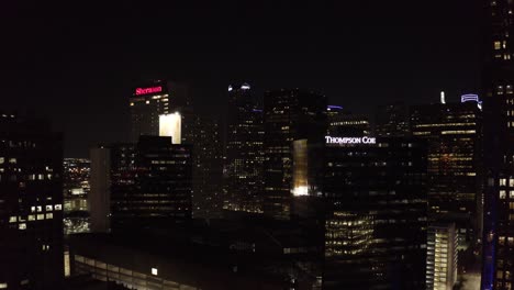 Aerial-shot-of-the-Thompson-Coe-skyscraper-in-downtown-Dallas,-Texas