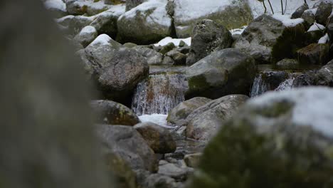 Flussfall-Am-Wintertag
