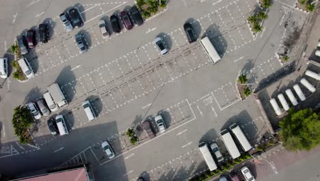 Victoria-Island,-Lagos,-Nigeria---December-17-2022:-Drone-view-of-a-parking-lot-in-Victoria-Island-Lagos