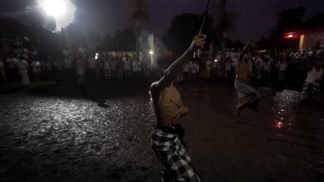 Balinese-people-celebrate-Galungan-ceremony-at-night