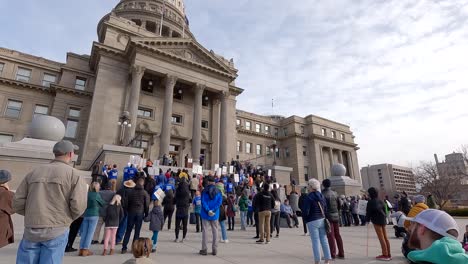 MLK-March-to-Idaho-State-Capitol,-2023,-capitol-steps