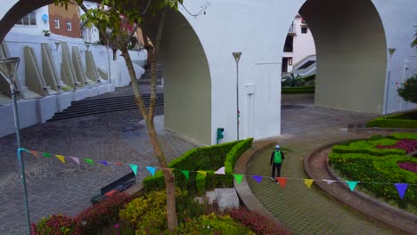 Aerial-view-with-drone-of-the-Xalitic-bridge-in-Xalapa,-Veracruz