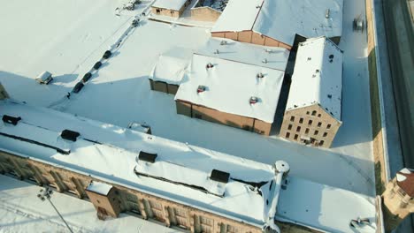 Vista-Aérea-De-La-Prisión-De-Joliet-En-Illinois-Para-La-Serie-De-Televisión-De-Fuga-De-Prisión-Y-Hermanos-De-Blues-Cubiertos-De-Nieve