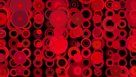El-Círculo-Animado-Rojo-Abstracto-Suena-El-Fondo-Del-Bucle-De-Video:-Composición-De-Primer-Plano-De-Resolución-De-4k