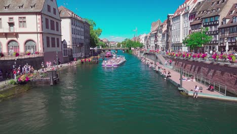 A-sightseeing-boat-arrives-at-its-stop-and-an-employee-gets-is-ready-for-people-to-embark