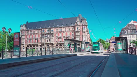 Transporte-Público-En-Estrasburgo,-Francia