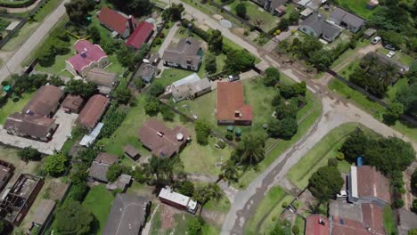 Drone-video-of-a-suburb-in-the-west-of-Harare,-Zimbabwe