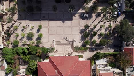 Top-down-view-of-Suzanne-Dellal-Centre-for-Dance-and-Theatre-in-Neve-Tzedek-tel-aviv-neighborhood