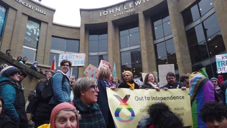 Close-up-of-Pro-Trans-protesters-in-Glasgow