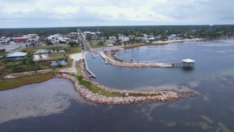 Luftanflug-Von-Port-St.-Joe,-Florida