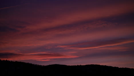 Beautiful-red-sunset-over-mountain-ridge