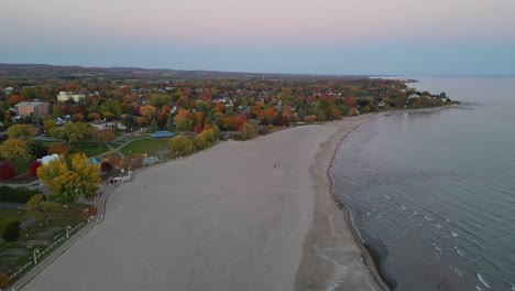 Cobourg-Beach-Ontario-Antena-Durante-La-Temporada-De-Otoño