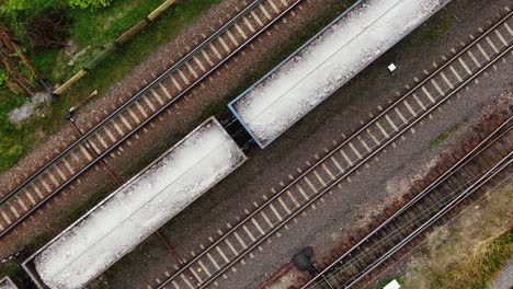 Railway-cargo-train-wagon-rides-on-railroad