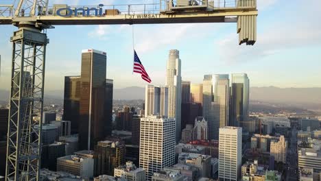 American-flag-flies-over-city