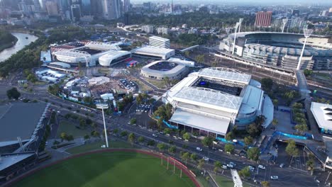 Aerial-Australian-Open-Melbourne-Rod-Laver-Arena-Sportbezirk