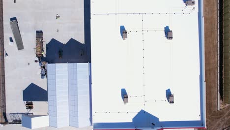 Aerial-eagle-eye-of-newly-constructed-Tractor-Supply-storefront-in-Pelham,-Alabama