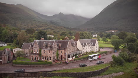 Drone-moving-away-from-Scottish-hotel
