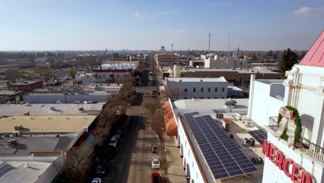 aerial-slow-push-merced-theatre-in-merced-california