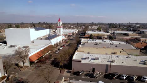 Luftumlaufbahn-Skyline-Von-Merced-California