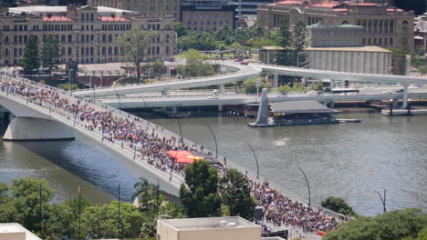Brisbane-Protesters-march-across-bridge-on--Australia-Day