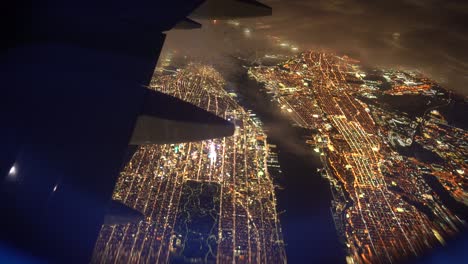 Blick-Auf-Die-Stadt-New-York-Vom-Flugzeug-Aus