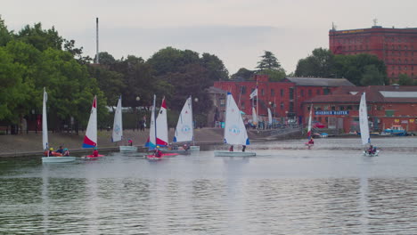 Sailing-Club-In-The-Historical-Bristol's-Harbourside-In-England,-United-Kingdom