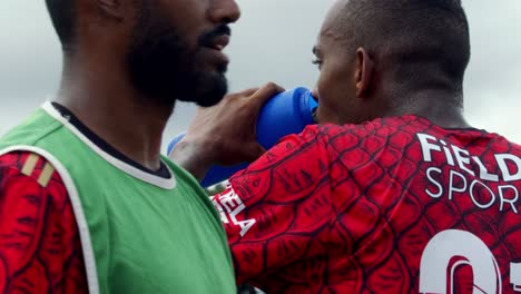 Drinking-water-and-hydration-is-important-to-professional-soccer-players