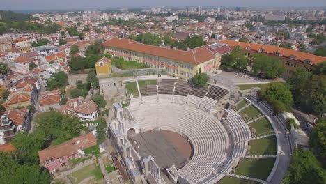 Antiguo-Anfiteatro-En-Plovdiv,-Bulgaria