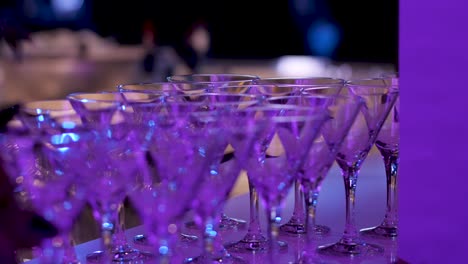 Martini-Glasses-at-a-Nightclub-Bar