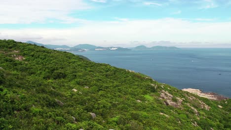 Hiking-man-at-the-countryside-of-Lamma-Island,-South-of-Hong-Kong,-Asia