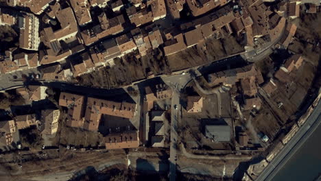 4K,-Symmetric-Zenithal-Aerial-Drone-view-of-historical-old-village