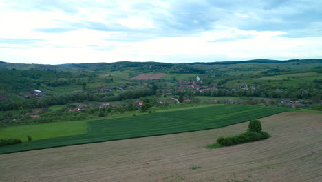 Aerial-view-of-a-village-in-Europe