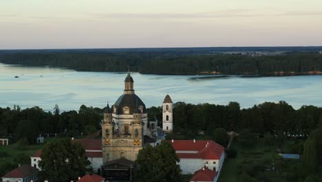 Pažaislis-Monastery-and-the-Church-of-the-Visitation-form-the-largest-monastery-complex-in-Lithuania,-and-the-most-magnificent-example-of-Baroque-architecture
