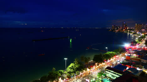 Time-lapse-beautiful-cityscape-in-Pattaya-Thailand