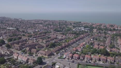 Drone-shot-of-multiple-houses-and-streets-in-Kent